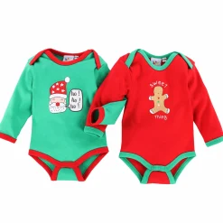 Baby Bodies im 2er Pack mit X-Mas Motiv