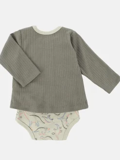 Baby Jungen Longsleeve mit angesetztem Body