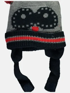 Baby Jungen Mütze mit Pompoms als Öhrchen