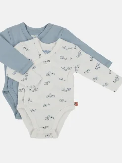 Baby Jungen Wickelbody im 2er Pack