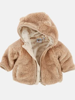 Baby Kuscheljacke mit Kapuze und angesetzten Öhrchen