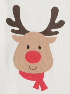 Baby Langarmbody mit Rentiermotiv