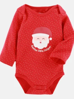 Baby Langarmbody mit Weihnachtsmotiv