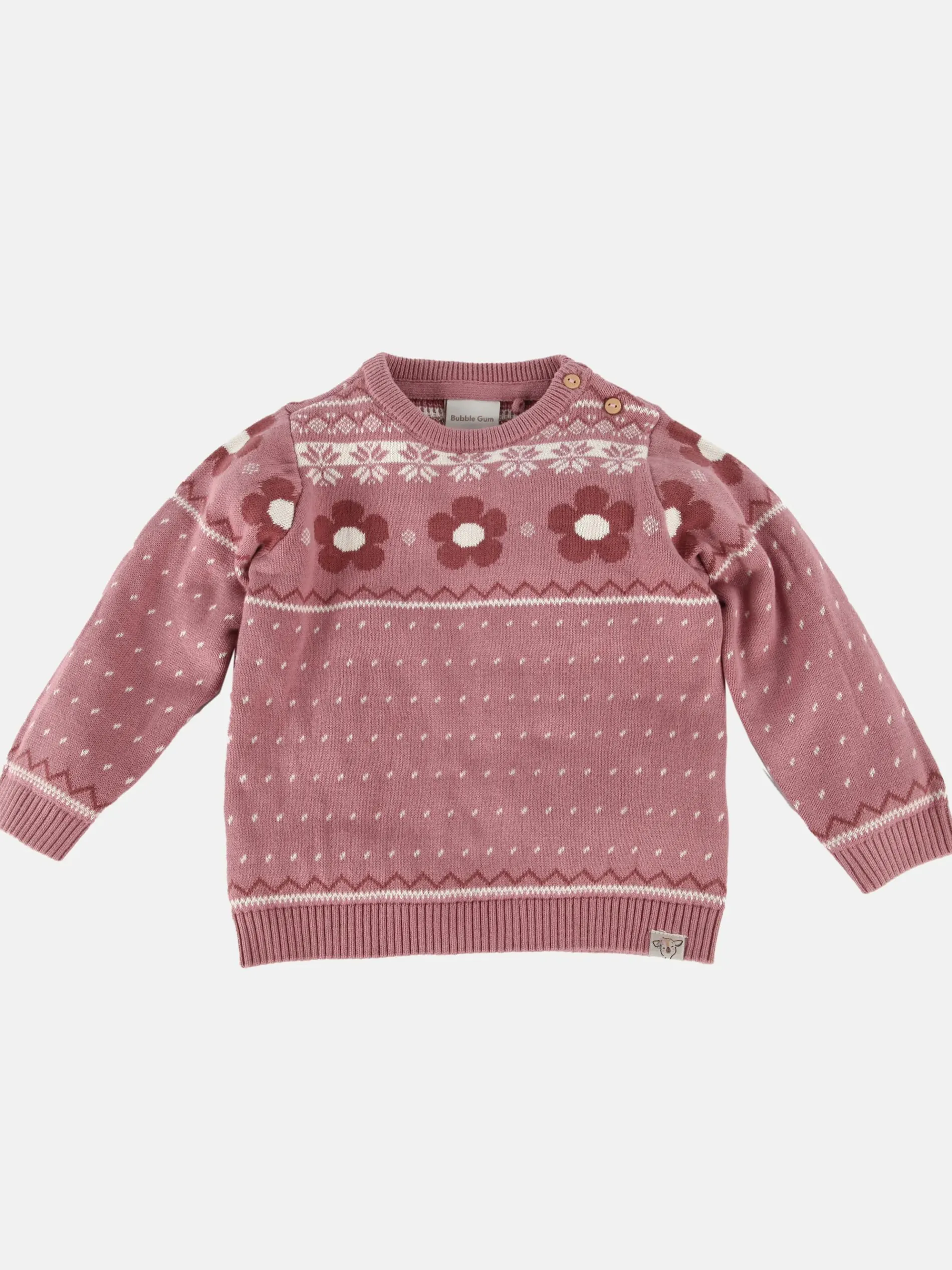 Baby Mädchen Jacquardpullover mit Musterprint