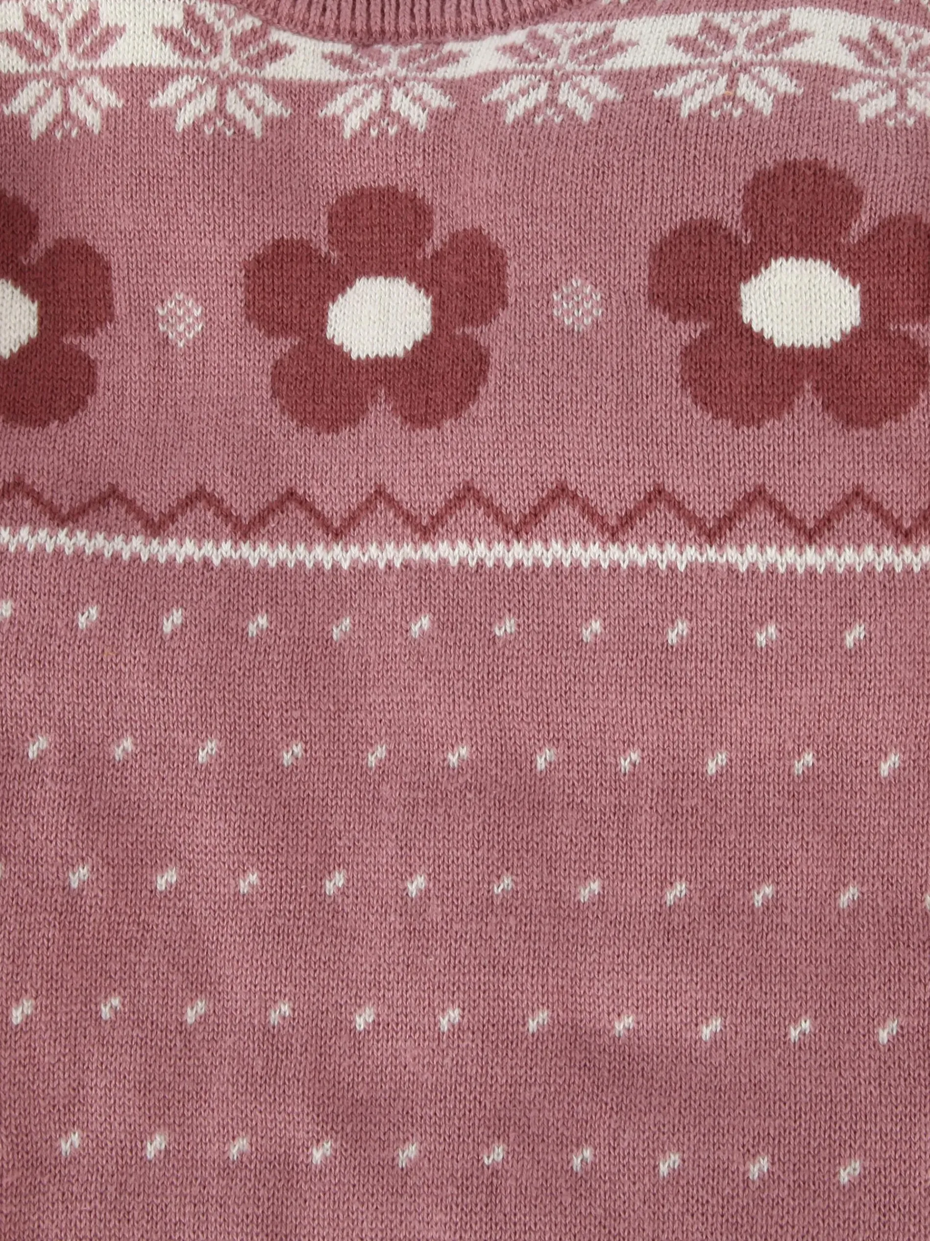 Baby Mädchen Jacquardpullover mit Musterprint