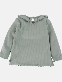 Baby Mädchen Langarmshirt mit Rüschenkragen