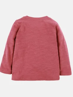 Baby Mädchen Langarmshirt mit Teddy-Tasche