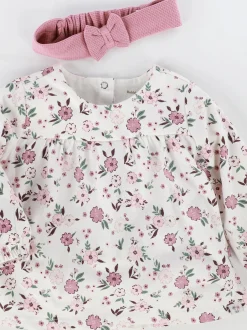 Baby Mädchen Set, 3tlg., best. aus Tunika, Leggings und Stirnband