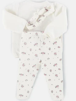 Baby Mädchen Set, 3tlg., best. aus Hose, Sweatshirt und Stirnband