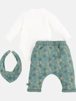 Baby Set, 3tlg., best. aus Body, Hose und Halstuch