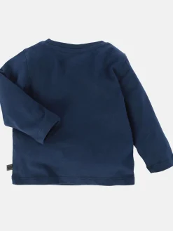 Baby Sweatshirt mit Dino-Flockschriftzug