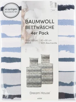 Biber Bettwäsche im 4er Pack 135x200cm