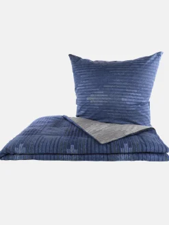 Biberbettwäsche Ikat mit Liniendesign, 135x200cm