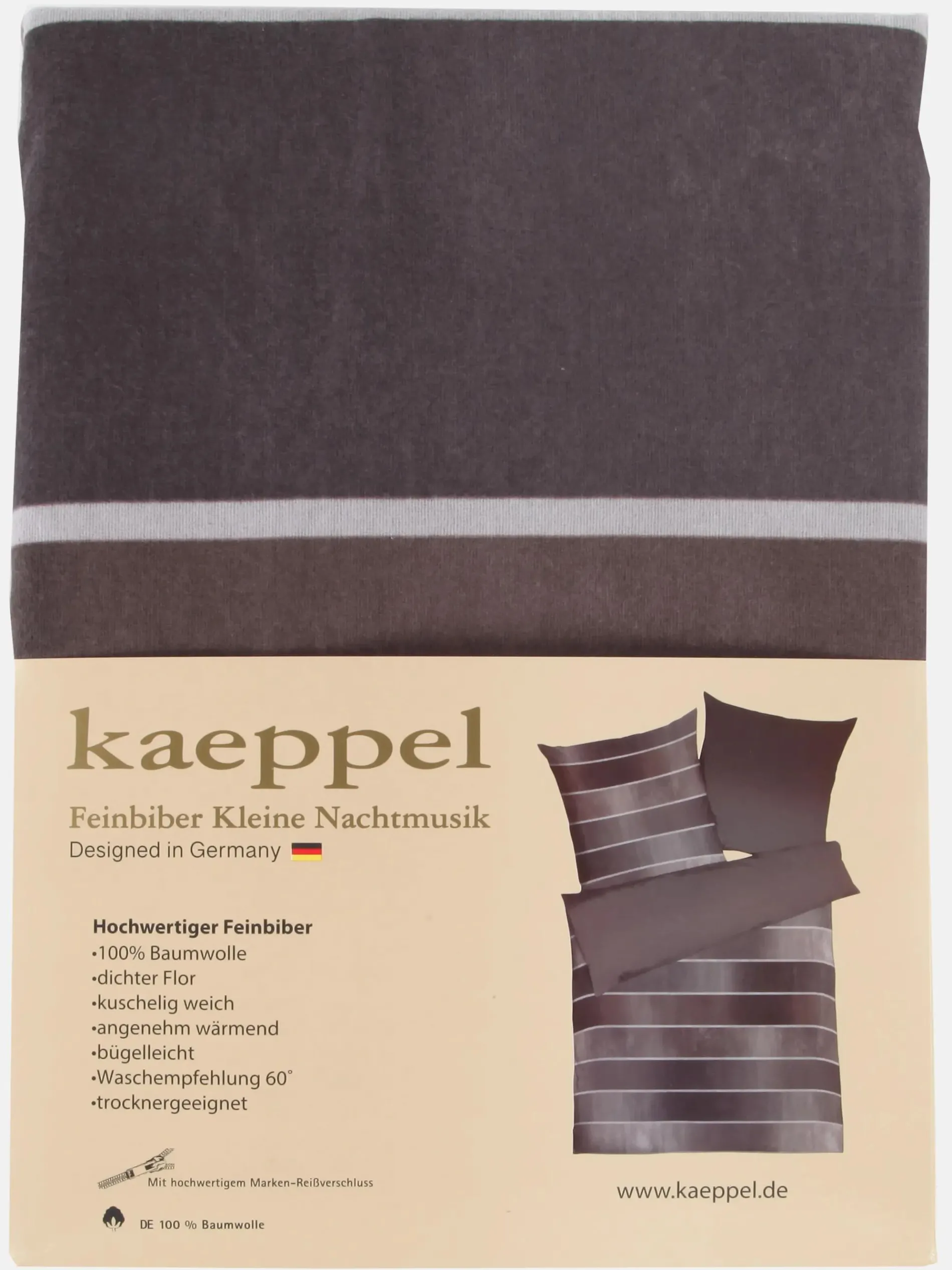 Biberbettwäsche mit Streifen 135x200cm