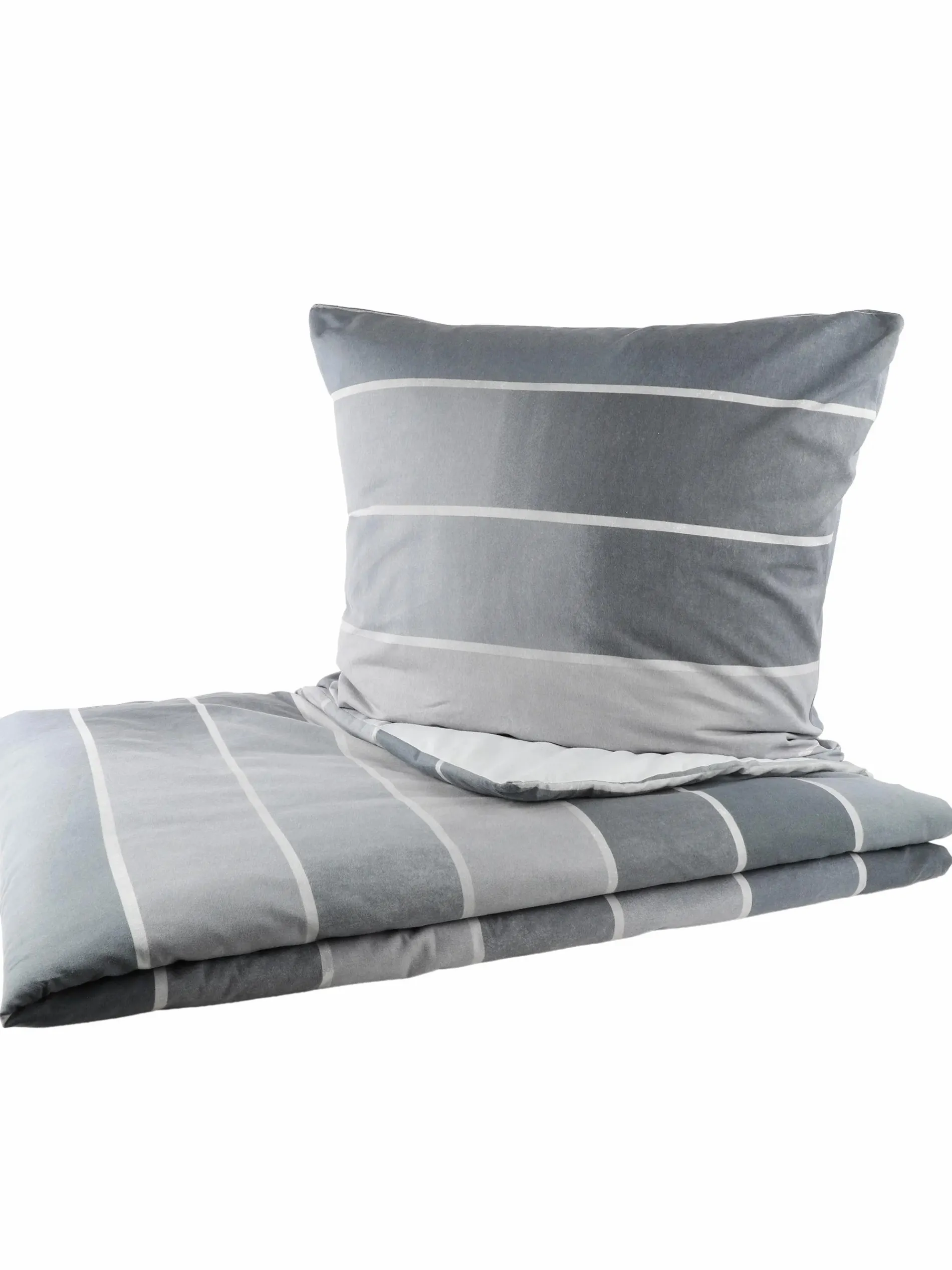 Biberbettwäsche mit Streifen, 135x200cm