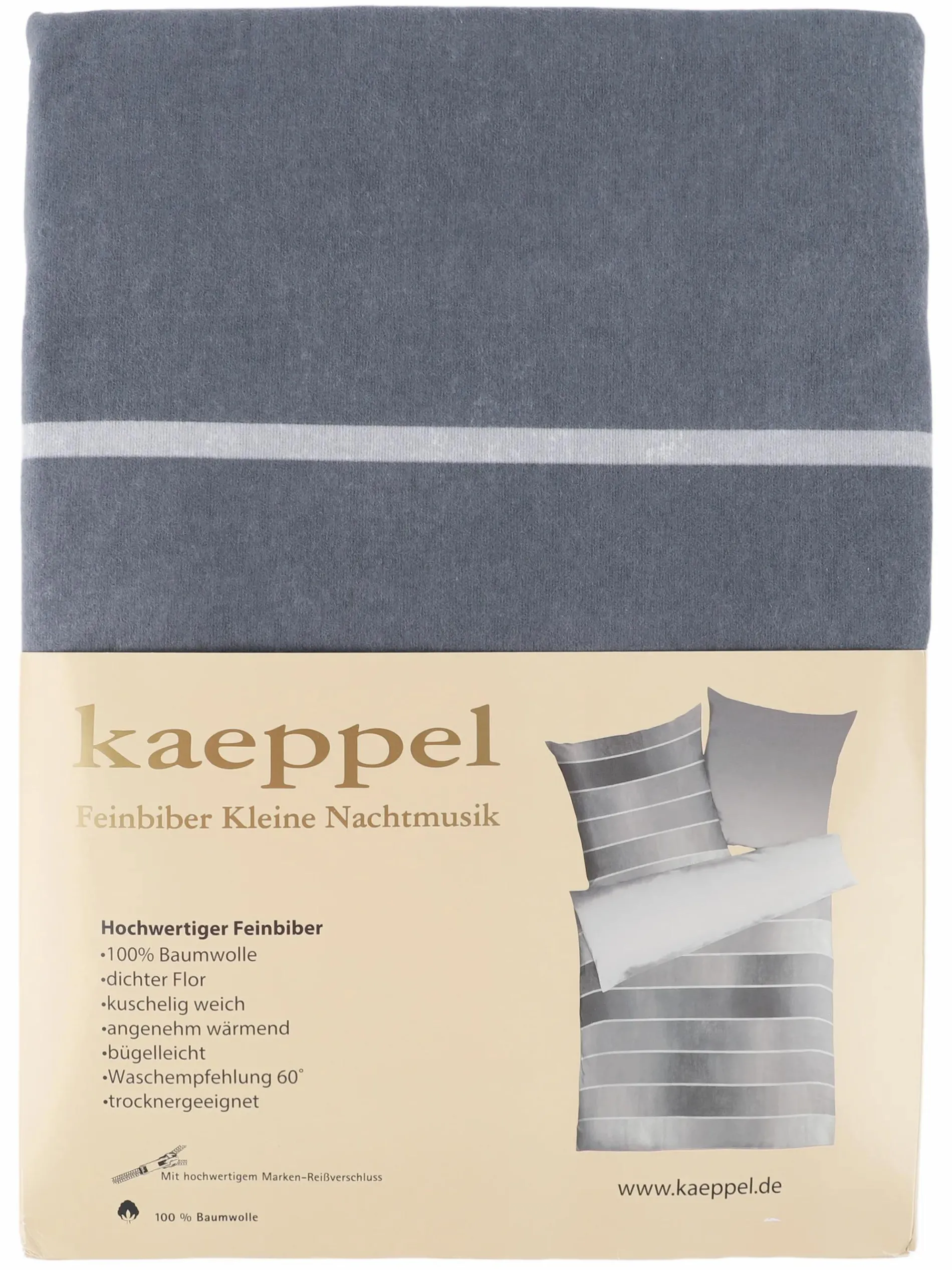 Biberbettwäsche mit Streifen, 135x200cm