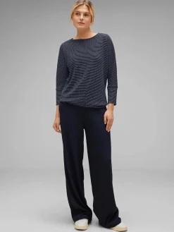 Damen Stickpullover zweifarbig