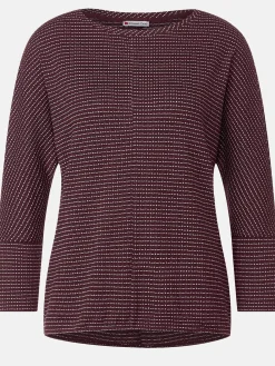 Damen Stickpullover zweifarbig