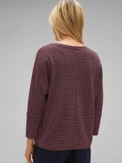 Damen Stickpullover zweifarbig