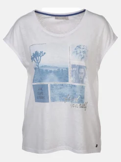 Damen Ausbrenner Shirt mit Frontprint