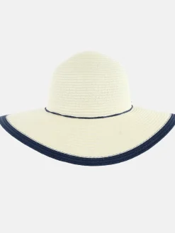 Damen Basthut mit Zierband