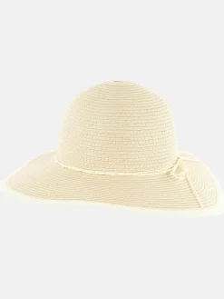 Damen Basthut mit Zierband