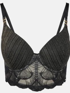 Damen BH mit Spitze und Goldeffekt