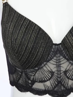 Damen BH mit Spitze und Goldeffekt