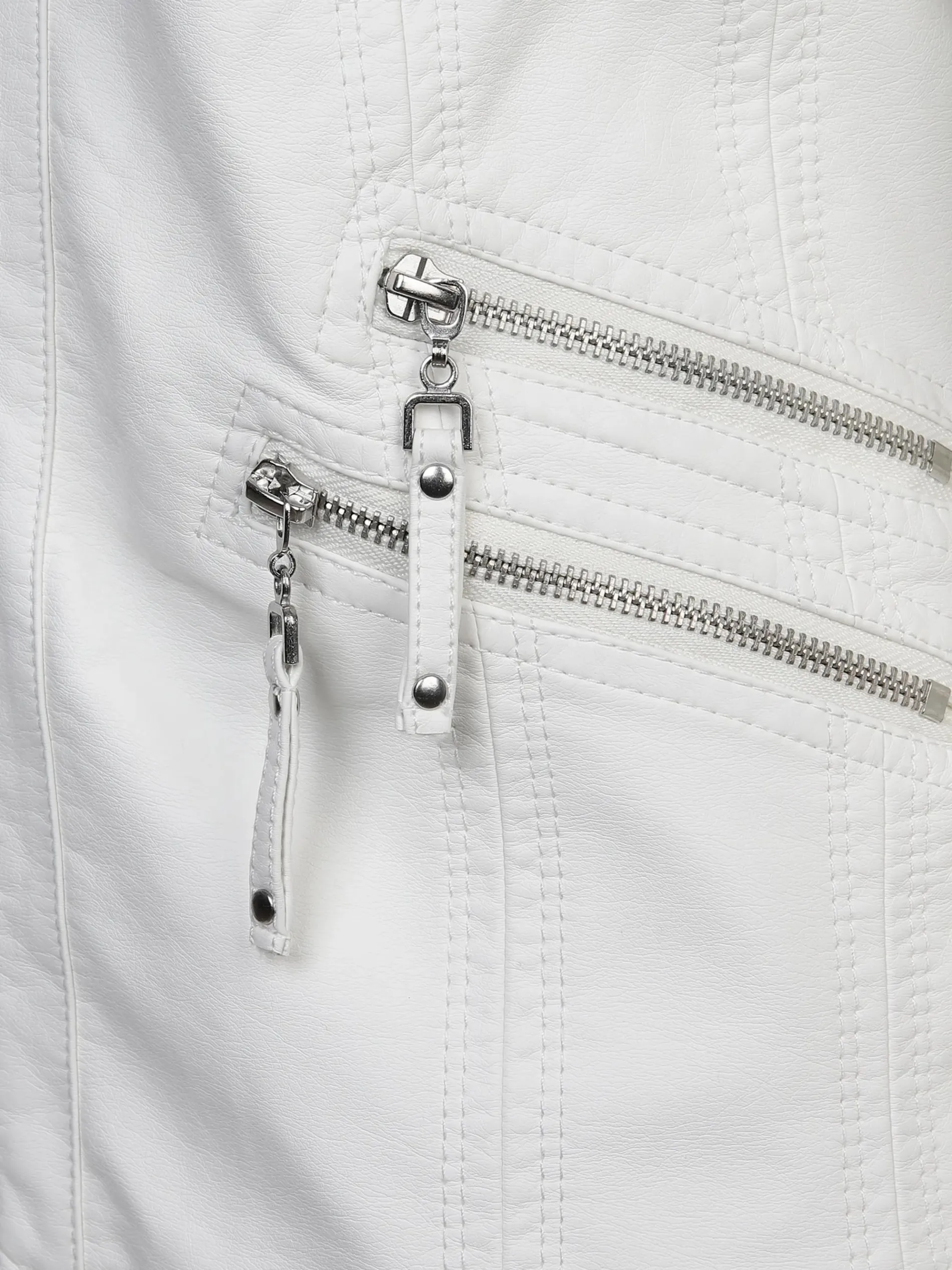 Damen Bikerjacke in Kunstleder