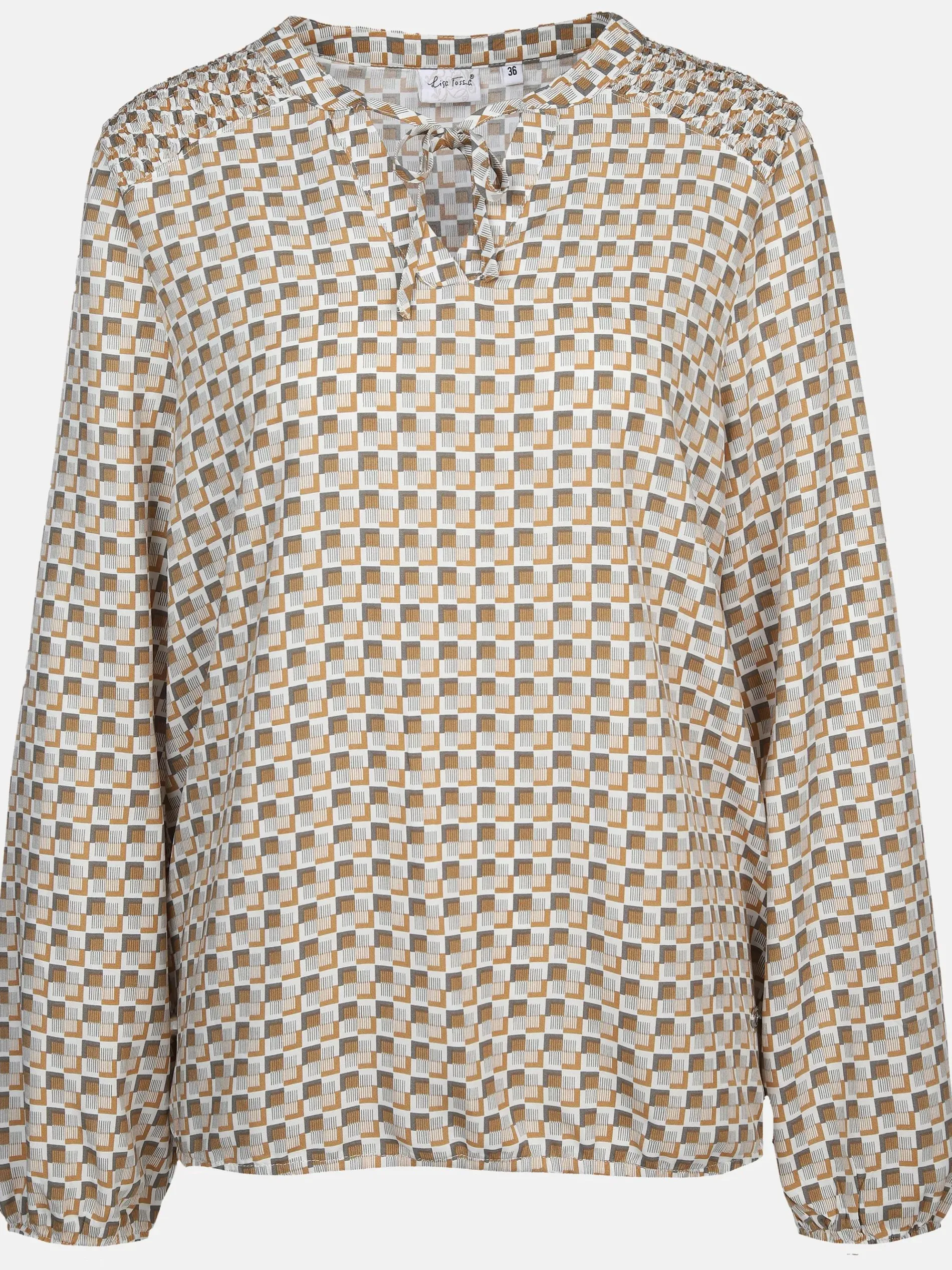 Damen Blouson-Bluse mit Alloverprint