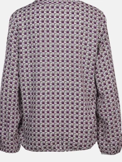 Damen Blouson-Bluse mit Alloverprint