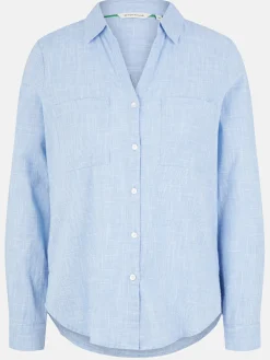 Damen Bluse in Leinenoptik