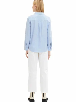 Damen Bluse in Leinenoptik