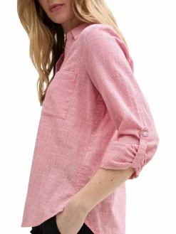 Damen Bluse in Leinenoptik