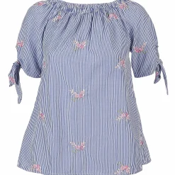 Damen Bluse mit Carmen Ausschnitt