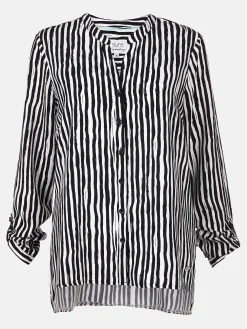 Damen Bluse mit krempelbaren Ärmeln