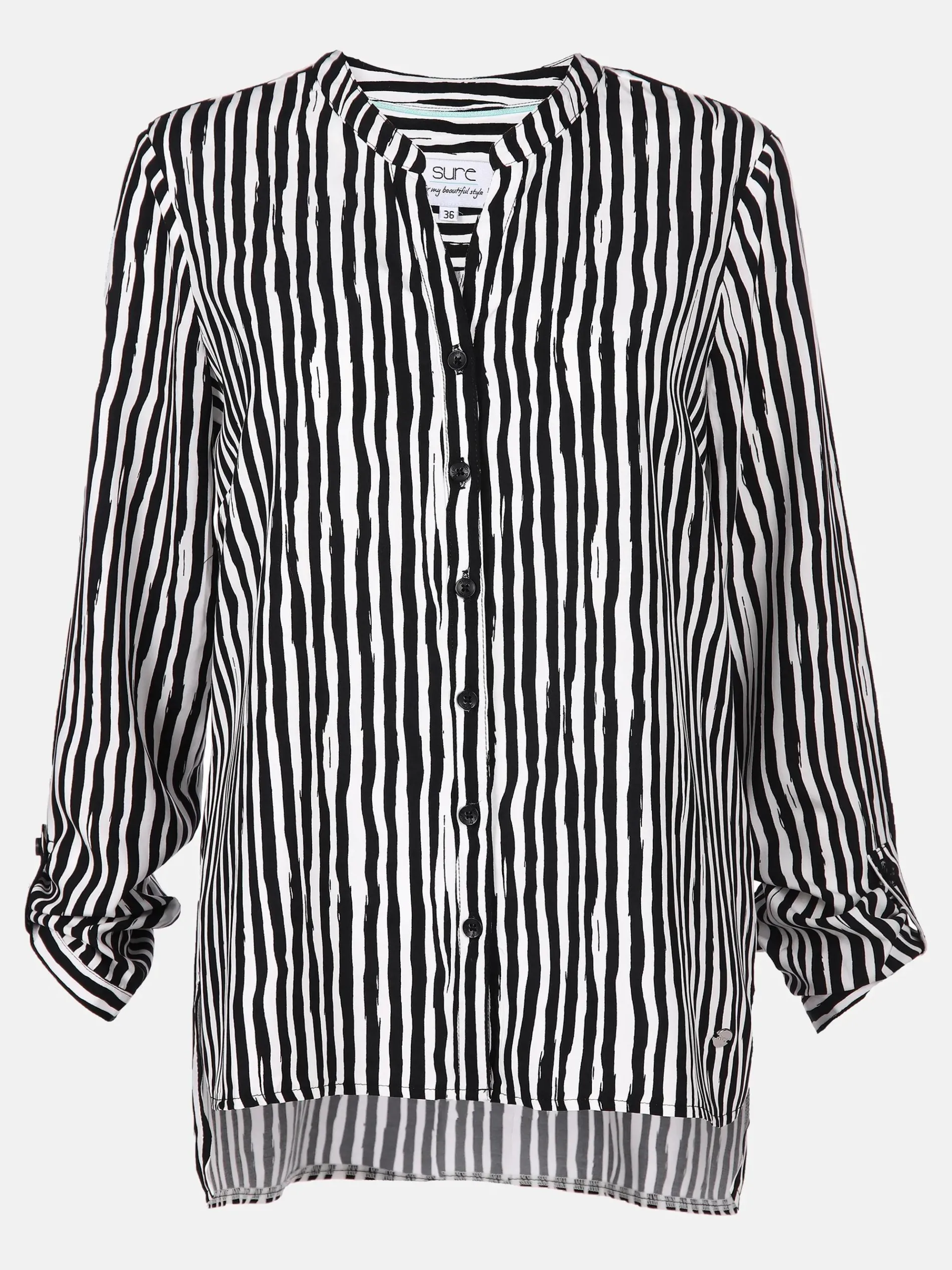 Damen Bluse mit krempelbaren Ärmeln