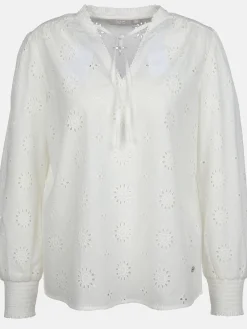 Damen Bluse mit Lochstickerei