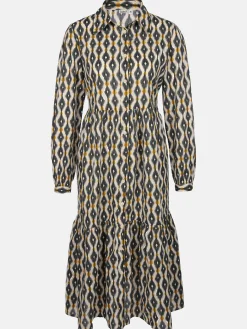 Damen Blusenkleid mit Musterprint