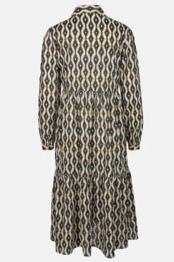 Damen Blusenkleid mit Musterprint