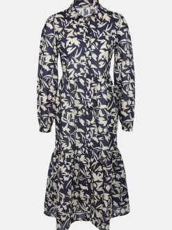 Damen Blusenkleid mit Musterprint