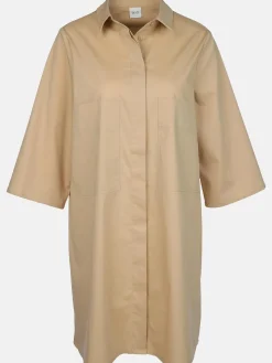 Damen Blusenkleid unifarben