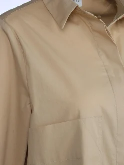 Damen Blusenkleid unifarben