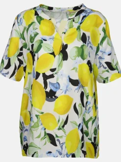 Damen Blusenshirt mit Zitronenprint
