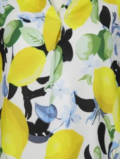 Damen Blusenshirt mit Zitronenprint