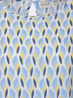 Damen Blusentop mit Alloverprint