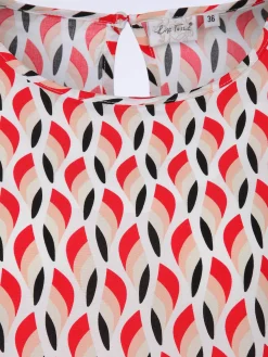 Damen Blusentop mit Alloverprint