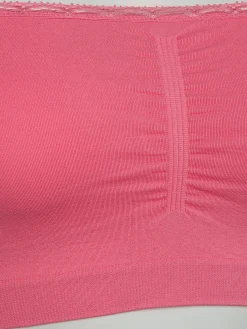 Damen Bustiers mit Spitzenbesatz im 2er Pack