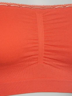 Damen Bustiers mit Spitzenbesatz im 2er Pack