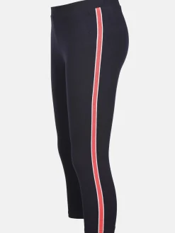 Damen Capri Leggings mit Galonstreifen